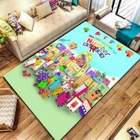 Numberblocks Carpet Rug for Living Room Bedroom Home Sofa Decoration,Kids play Non-slip Floor Mat 40x60cm( 15x23in ) beige