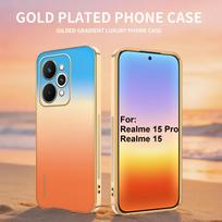 For Realme 15/15 Pro Case Luxury Matte Plated Dazzling colors Gradient Ultra-thin Cover For Realme 15 Pro Shockproof Funda realme 15 yellow