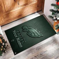 Philadelphia Eagles Crystal Velvet Rug, Custom Name Text Personalized Non‑Slip Floor Mat for Home Decor Gift 50cmx80cm