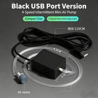Mini Portable Aquarium Air Pump 3/4 Gear Intermittent Oxygen Aerator USB Rechargeable Low Noise For Fishing & Small Fish Tank