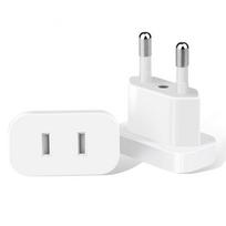 1pcs 4.8mm US To EU Euro Travel Plug Adapter Portable Power Socket Converter Outlet Connector Universal AC Power Conversion Plug white
