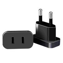 1pcs 4.8mm US To EU Euro Travel Plug Adapter Portable Power Socket Converter Outlet Connector Universal AC Power Conversion Plug