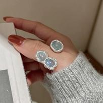 925 Sterling Silver Ring for Women Huge Crystal Big Thick Punk Rock Hiphop Wide Thick Jewelry Gift Dropshipping brown