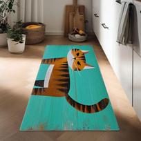 Vintage Retro Black White Cat Runner Rug Non Slip Soft Floor Mat Kitchen Entryway Bedroom Aesthetic Decor Area Carpet 40X60CM