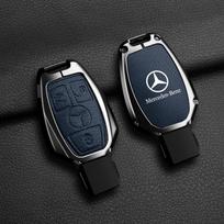 2 3 Mygtukai Cinko Lydinio Automobilio Raktų Dėklas Dangtelis Apsauga Laikiklis Korpusas Pakabukas Mercedes Benz A B G R Klasės GLA GLK W176 W204 W251 W463 QQ75 gray