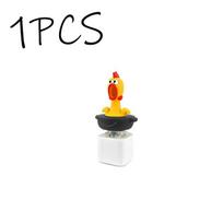 4Pcs Funny Screaming Chicken Keychain Sound And Light Buttons Rechargeable With Led Stress Relief Toy Cute Gift yellow