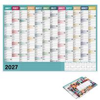 2027 Wall Hanging Calendar Annual Planner To Do List Schedule Calendar Planner Sheet Memo Pad Agenda Organizer A8 gray