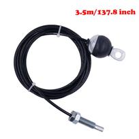 2.5m/3m/3.5m Black Gym Steel Cable Wire Rope 5mm Heavy Duty Parts Accessories for Lifting Training Pulley Home Fitness Equipment Type C-3.5m