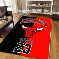 Bulls Legend Style Crystal Velvet Rug, Soft Anti‑Slip Crystal Velvet Carpet for Living Room Bedroom Home Decor 80cmx120cm