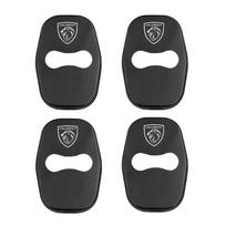 4 vnt. automobilio durų spynos dangtelis Nerūdijančio plieno apsaugos priedai Peugeot 206 307 308 207 3008 208 407 508 2008 5008 301 406 gray