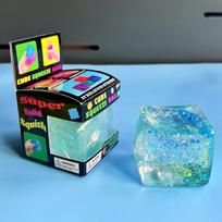 Schylling Needoh Sequined Cube Maltose Squishy, Stress Relief Squeeze Cube, Vent Fidget Toy, Kids Gift