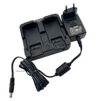 EU/US 2M Battery Dual Charger for Nikn NIVO 2M/2C Series Total Station Spectra Focus 6 & 8 Nivo C & M Battery for Trimble M3 EU PLUG gray