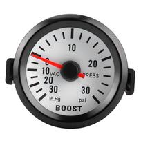 Universalus slėgio matuoklis su rodykle, vakuuminis matuoklis 0–30 PSI, 12 V, mėlynas LED ciferblatas, 52 mm skersmuo, automobiliams, motociklams gray