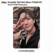 Stray Kids SKZ 10th Mini Album THIS & THAT Yes24 POB Photocard Changbin - Yes24 POB gray