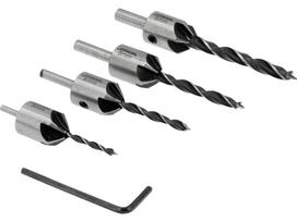Grąžtų su įgilintuvais rinkinys medienai Sthor | 3–6 mm | HSS 4241 | 5 vnt. (22720)