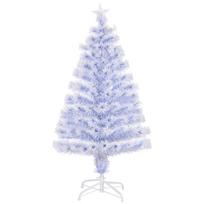 Kalėdinė eglutė su šviesolaidžiu ir LED lemputėmis, balta ir mėlyna, Ø 60 × 120 cm