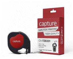 Capture 12mm x 4m Juodas on Baltas