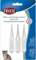 Biologiniai lašai nuo parazitų kačiukams - „Trixie Spot On“ apsauga nuo blusų ir erkių jaunoms katėms, 3 × 0,6 ml