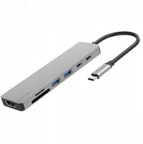 USB HUB PROOVE USB Type-C 7 in 1 HDMI lizdas SD Micro SD kortelių skaitytuvas 2x USB 3.0 2x USB-C PD Proove / Hbil00222004 / Iron Link