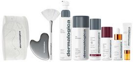 Dermalogica ekspertų rinkinys: Daily Microfoliant šveičiamoji šveitimo pudra, 74 g + Biolumin-C šviesinantis akių serumas, 15 ml + Biolumin-C vitaminas C šviesinantis veido serumas, 30 ml + Dynamic Skin Retinol priešraukšlinis veido serumas, 30 ml + Dail