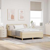 Kiemas lova su galvūgalio Kreminė 140 x 190 cm audinys