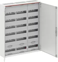 ABB Modulinė modulinė išorinė hermetinė plieninė skirstomoji spinta ComfortLineCA 6x36 216M IP44 125A II klasė pilnos durys N+PE Quick CA36V 2CPX