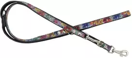 Barry King Reguliuojamas šuns pavadėlis iš odos Gėlės, M-L, 20mm/200cm