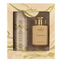 Rinkinys Paris Corner Taskeen Caramel Cascade moterims/vyrams: kvapusis vanduo EDP, 100 ml + purškiamas dezodorantas, 200 ml