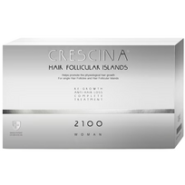 Labo Crescina Follicular Islands 2100 plaukų augimą skatinančios ampulės, serumas galvos odai, moterims, 10 + 10 vnt.