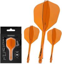 Smiginio strėlyčių integruota kotelio ir sparnelio sistema Winmau Fusion Integrated Flight Shaft 6 Oranžinis