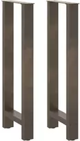Baro stalo kojos, 2 vnt., 40 x (100-101) cm, natūralus plienas