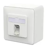Schneider Electric METZ CONNECT tinklo prijungimo lizdas E-DAT C6A LSA++ 1 prievadas AP baltas (130E370027-I)