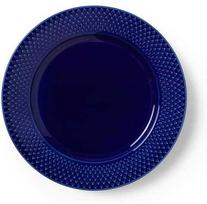 Lyngby Porcelæn - Rombo spalvos pietų lėkštė - Ø23 cm - tamsiai mėlyna