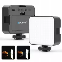 Puluz blykstės lemputė LED 100 diodų 5 W 3 spalvos 2900–6500 K USB-C 1/4'''' ISO fotoaparatams ir kameroms / Pu4141b