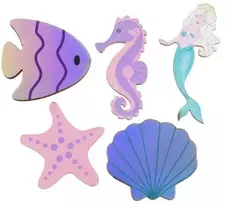 Santex Mermaid medinė stalo dekoracija, 10 vnt.