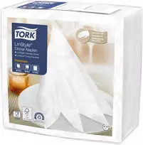 Tork Tork LinStyle Elegance – Pietų servetėlės 39 x 39 cm baltos 50 vnt.