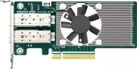„Qnap QNAP QXG-25G2SF-BCM“ tinklo plokštė – tinklo adapteris – PCIe 4.0 x8 žemo profilio – 25 gigabito SFP28 x 2 – skirtas P/N: CAB-DAC15M-SFP28, CAB-DAC15M-SFPP, TRX-10GITSFPP-SR, TRX-25GSFP28-SR