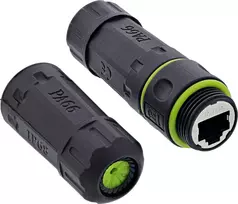 InLine Kabelinė jungtis Cat.6A IP68 2x RJ45 lizdas ekranuotas M20