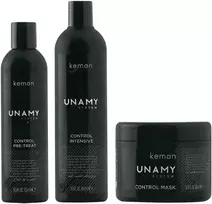 Unamy System Control Intensive Set Kemon: Control Intensive Hair Šampūnas, 400 ml + Control Intensive Hair Conditioner, 250 ml + Control Intensive Hair Treatment Kreminis Mask, 500 ml
