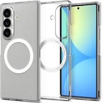 Spigen AirSkin MagFit MagSafe dėklas Samsung Galaxy Z Fold 8 Ultra telefonui, skaidrus ir baltas