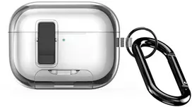 iLike Dėklas na ausinės Dux Ducis Apple AirPods Pro 3 PECR Series PC+TPU Cover su karabinu Pilkas