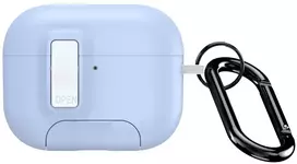 iLike Dėklas słuchawkami Dux Ducis Apple AirPods Pro 3 PECQ Series PC+TPU Cover su karabinu Baltas Mėlyna