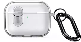 iLike Dux Ducis Dėklas na ausinės Apple AirPods Pro 3 PECL Series PC+TPU Cover su karabinu Clear