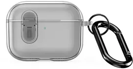 iLike Dėklas do słuchawek Dux Ducis Apple AirPods Pro 3 PECL Series PC+TPU Cover su karabinu Pilkas