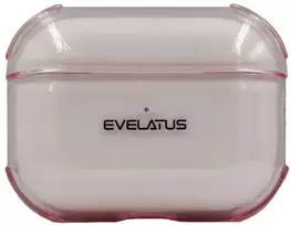 Evelatus Dėklas na ausinės Apple AirPods Pro TPU apsauginis dėklas permatomas Rožinė EVEAIRPPRTPCTP