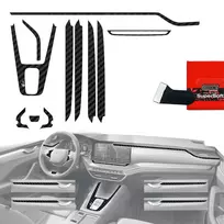 GrizzGlass Plėvelė vidaus apdailai PianoSkin Carbon Matte, skirta Skoda Octavia 4 13'' Facelift (2024-2026) [11w1] (GRZ19724)