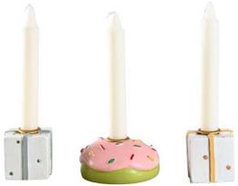 Lumarko Det Gamle Apotek Candle holder for candles dia. 1,2cm, h 3cm, 3pcs/craft, baltas/pink, danenbrog (99924118)