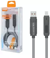 USB laidas Somostel laidas 4w1 USB / Typ-C - Lightning / Typ-C 3.1A 60W QC PD pilkas SMS-BJ14 (35543)