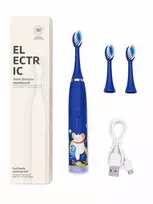 Šepetėlis iLike Kids Įkraunamas Sonic Elektrinis dantų šepetėlis USB Įkrovimas 3 Galvutės (1+2 Pakaitinės Galvutės) Minkšti Šereliai Atsparus Vandeniui (ILIKW3ET3B)