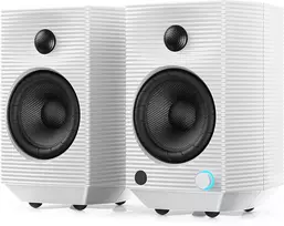 Kompiuterio kolonėlės FiiO SP5 balti kompiuteriniai garsiakalbiai – aktyvūs studijiniai/HiFi garsiakalbiai su DAC ir Bluetooth (6953175721222)